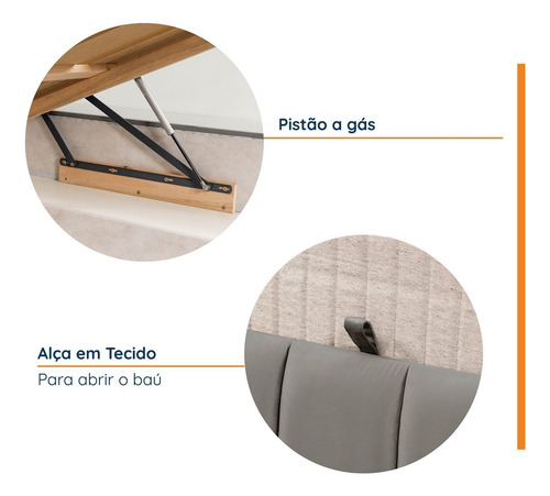 Cama Baú Casal Sem Cabeceira Uvaia Cabecasa Wt