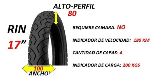 Llanta 100/80-17 Hf297 S/c Marca Duro Mrm C045