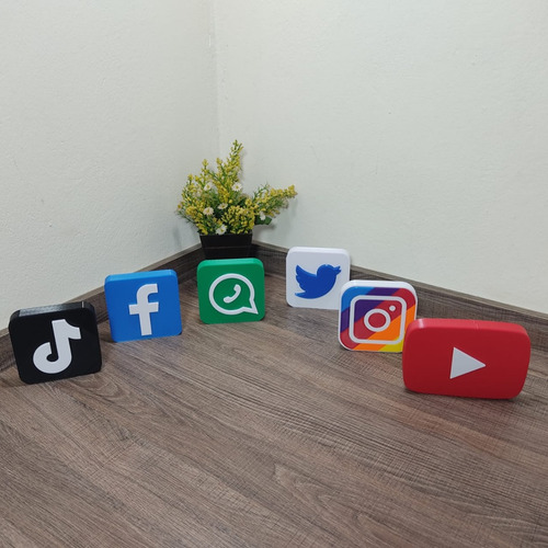 Decoração Streamer Gamer Geek 3d Decora Mesa Kit Rede Social Kit Rede Social - Decoração de Mesa