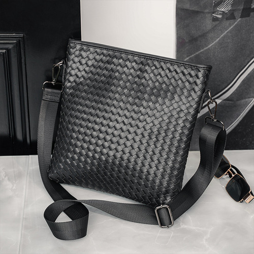 Nuevo Bolso De Hombro Para Hombre Tejido A Mano A La Moda Ca