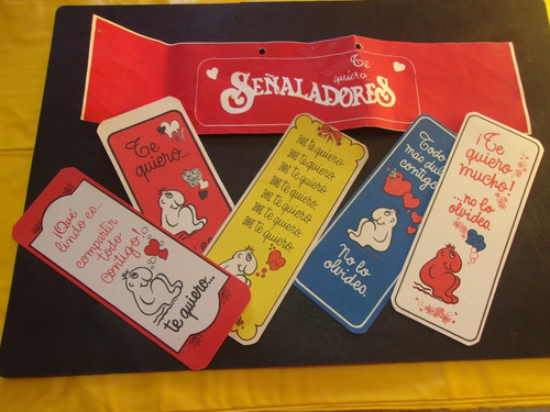 Imagen 4 de 4 de Lote De 5 Antiguos Señaladores Te Quiero , Ed Por Almacen D