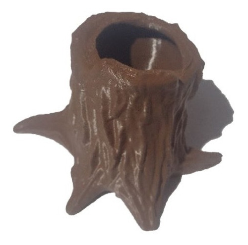 Imagen 2 de 3 de Maceta Tronco Arbol Cortado Para Suculentas Impreso En 3d