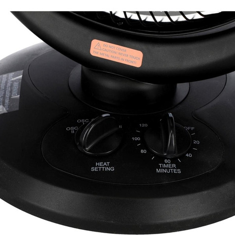 Calefactor Infrarrojo Circular De 14 Cubre 8.9 M2 Color Negro