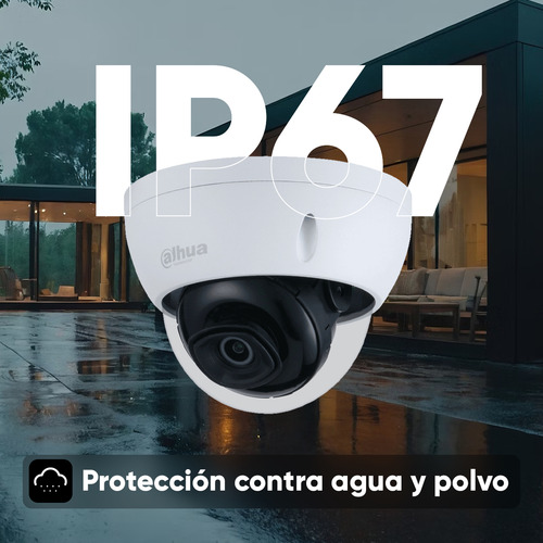 Cámara Ip Dahua Ipc-hdbw2431e-s-s2 Domo 4mp 2k | Lente 2.8mm 106° | Ir Inteligente 30m | Videoanalítica Ivs | Ranura Microsd | Color Blanco | Exterior Ip67 | Visión Nocturna Y Alta Definición
