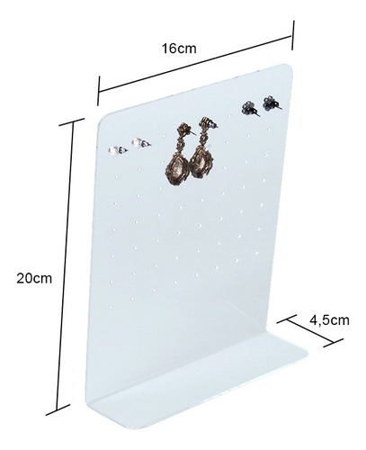 Imagem 4 de 4 de Expositor Para Brincos Em Acrílico 2mm