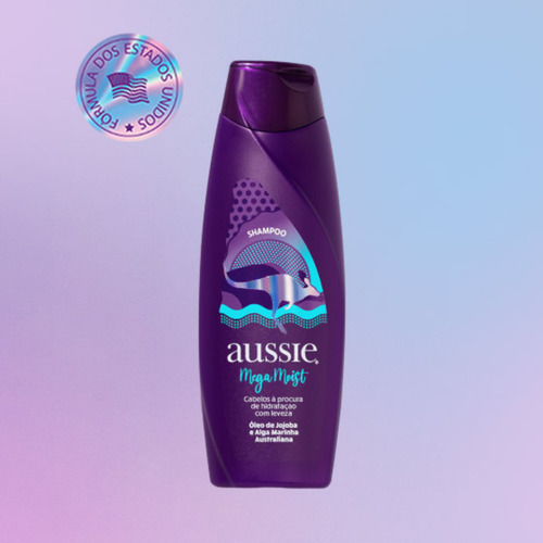 Shampoo Aussie Mega Moist Hidratação Com Leveza 180ml