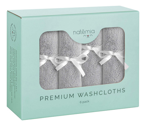 Natemia Bebe Panos De Bambu (6-pack) | Extra Suave Y Absorbe