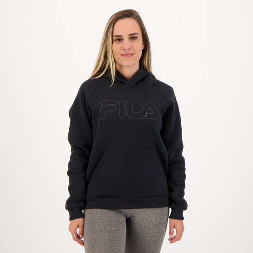 Moletom Fila Letter I Feminino Preto