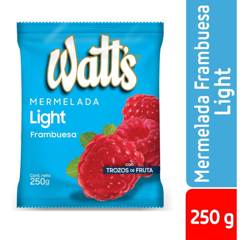 Mermelada Watt´s Light Frambuesa Bolsa 250 G