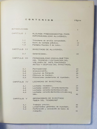 Libro: Inyectado De Aluviones En Cimentaciones Cortinas (Usado)