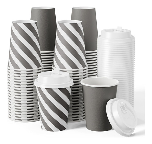 Jolly Chef 100 Pack 12 Oz Vasos De Café De Papel, Vasos Cal