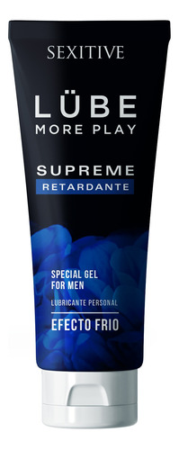 Gel Lubricante Intimo Masculino Sexitive Lube Supreme Frio