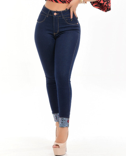 Calça Jeans Feminina Destmoda Barra Love Modelos Exclusivos