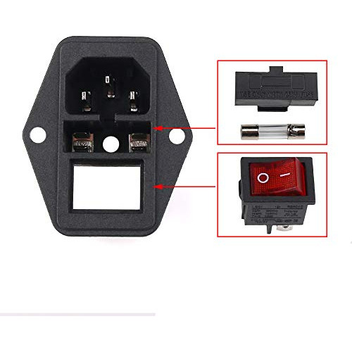 Módulo De Entrada Enchufe Fusible De 5a Interruptor Ma...
