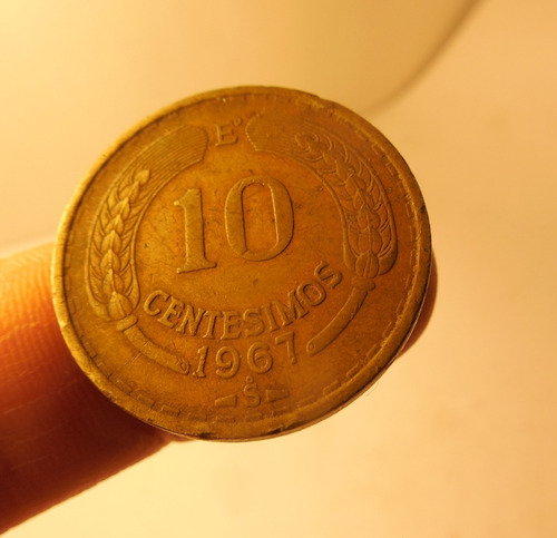 Moneda 10 Centesimos. Chile 1967
