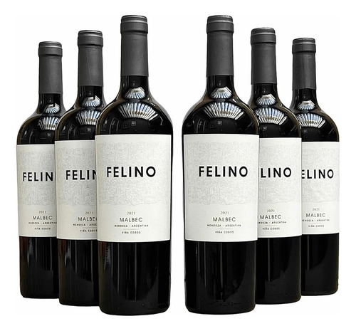 Vinho Felino Malbec 750ml - Kit 6 Und