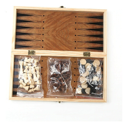 Ajedrez 3 En 1 De Madera Ajedrez Set Para Regalo / 204008