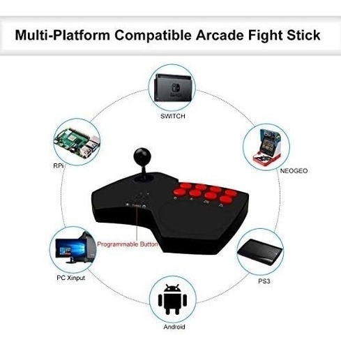 Imagen 2 de 6 de Control Juegos Nbcp Arcade Fight Stick/funcion Turbo