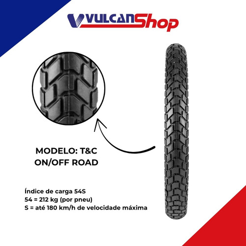 Pneu 90/90-21 Dianteiro C/câmara Lander Xre Tornado Technic