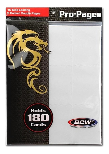 Pack Hojas Carpeta Bcw Gaming Sideloading 18-pocket Pro Page