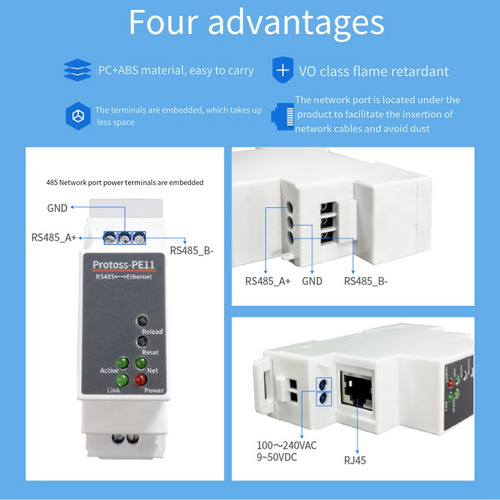 Puerto Serie Rs485 A Ethernet Con Puerto Serie Din Port