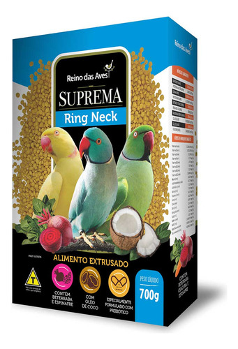 Ração Suprema Ringneck Alimento Super Premium Agaporne
