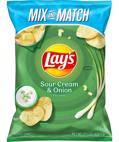 Lay's Sour Cream & Onion 439.4g Americanos