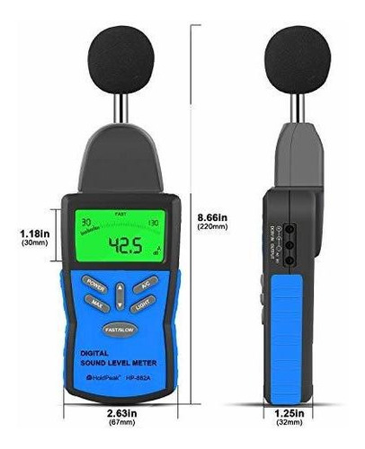 Decibel Meter Digital Sound Level Rq 882a Tester For 30