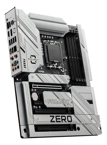 Cartão Madre Msi Z790 Project Zero Lga 1700 4x Ddr5 4x M.2 Pcie 5.0 USB-c Wifi 7 Bt 5.4 Atx