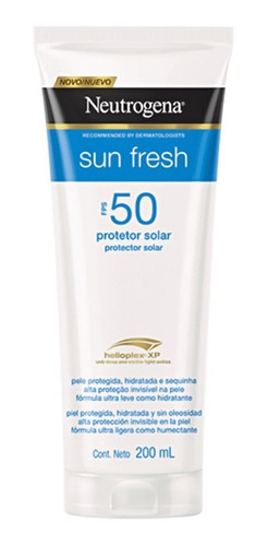 Protetor Solar Neutrogena Sun Fresh Aqua Light Fps 50 200ml