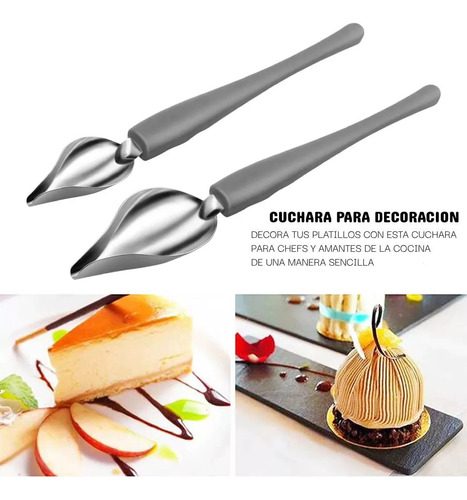 2pz Cuchara Precisión Montaje Decoración Emplatado Chef