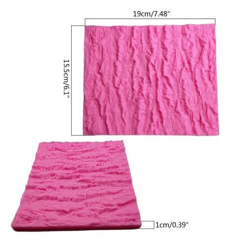 Molde De Silicone Com Textura De Casca De Árvore, Tapete