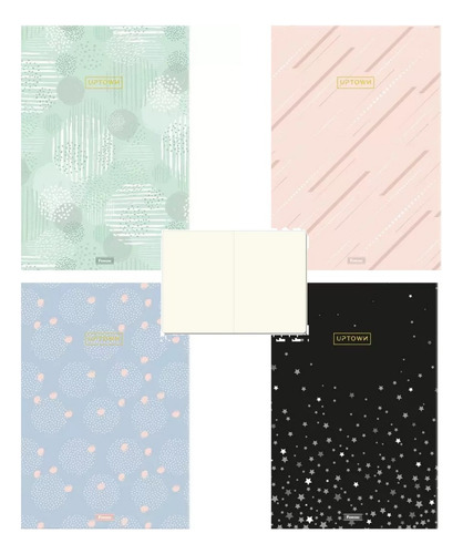 Caderneta Foroni Uptown Collection 32 folhas lisas unidade x 1 cor diversas