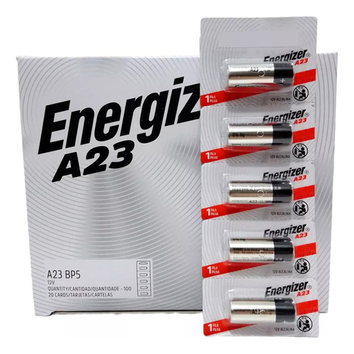 Energizer Alcalinas A23 Cilíndrica pack de 100 unidades