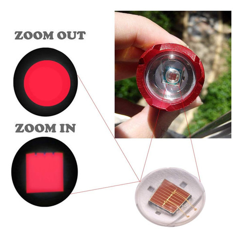 Linterna Led Roja De Un Solo Modo, Mini Linterna Roja E...