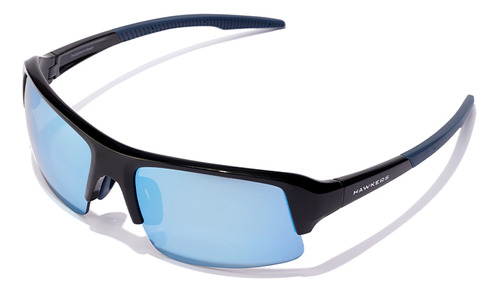 Lentes De Sol Hawkers Bat Para Hombre Y Mujer Color de la lente Azul Color de la varilla Negro Diseño Negro/Azul espejado