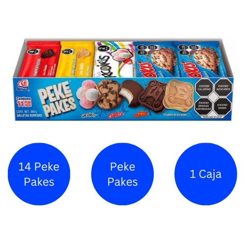 Pekepakes Galletas Gamesa Variedad 366g 14 Peke Pakes