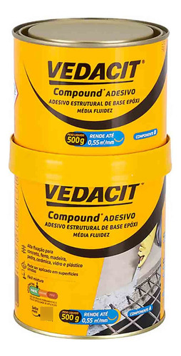 Adesivo Estrutural Epoxi Compound 1kg Vedacit