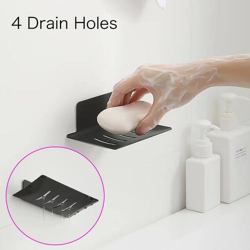 Jabonera De Baño Metálica De Acero Inoxidable