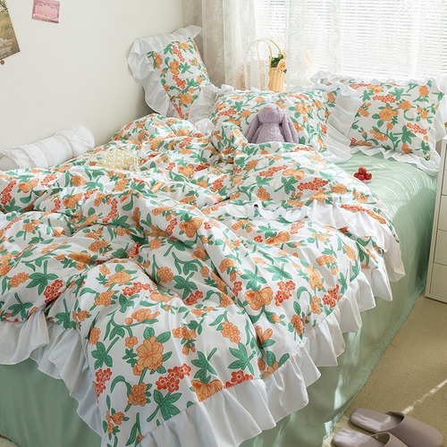 Juego Sabanas Ropa De Cama+funda De Plumon 2 Plazas Hsjjhb10