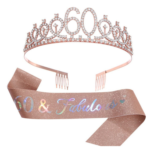 Set De Bandolera Con Forma De Corona De Cristal Para Fiesta