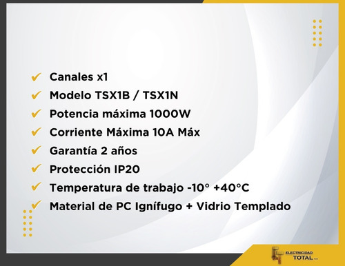 Imagen 8 de 10 de Interruptor Tecla Wifi Inteligente Smart Touch 1 Canal Pared