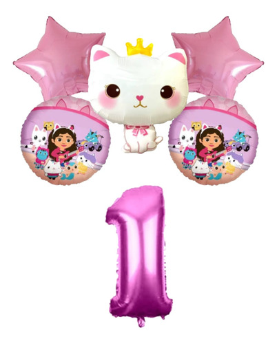 Pack Globos Gabby Casa De Muñecas X 6