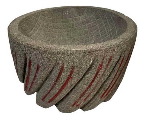 Molcajete Artesanal Para Centro De Mesa Comida Típica 23 Cm 