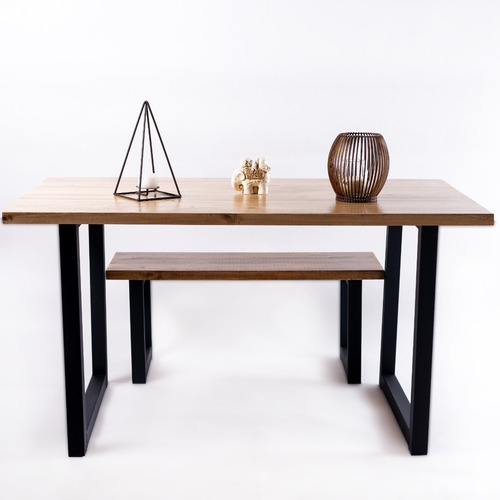 Imagen 3 de 7 de Mesa De Comedor Estilo Industrial 180x80x75