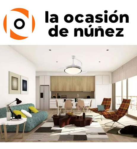 Ventilador De Techo Peabody Retractil Luz Control Remoto