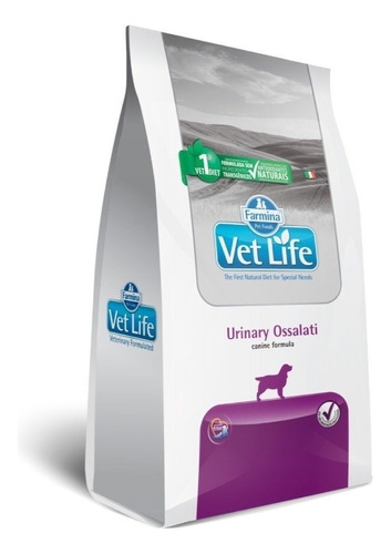 Alimento Vet Life Natural Canine Urinary Ossalati para perro adulto todos los tamaños sabor mix en bolsa de 10kg