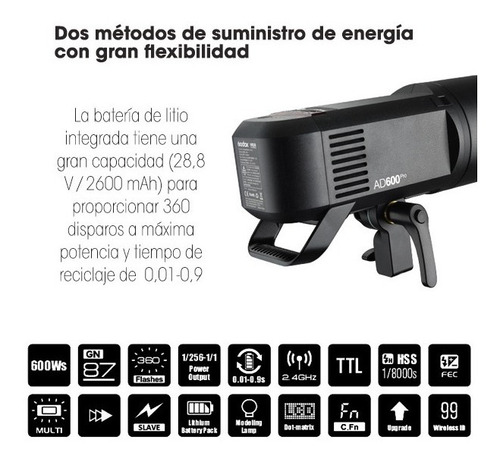 Flash De Estudio Witstro Ad600 Pro Godox