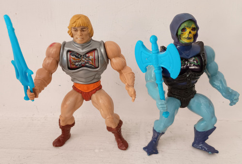 Figura Heman Y Skeletor Battle Armor Motu Francia 1983 (Usado)