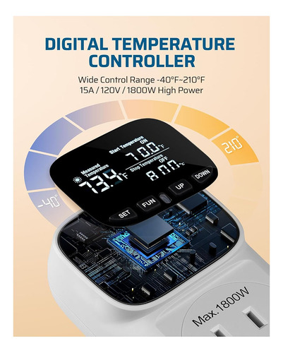 Controlador De Temperatura Digital, Salida De Termostato P D